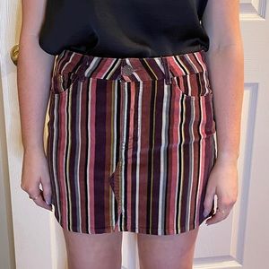 Multicolor Corduroy Skirt